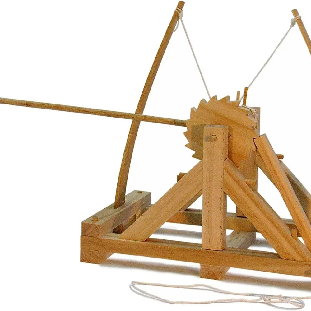 NEW Wood Leonardo da Vinci Catapult Model Craft Kit School History Engineering